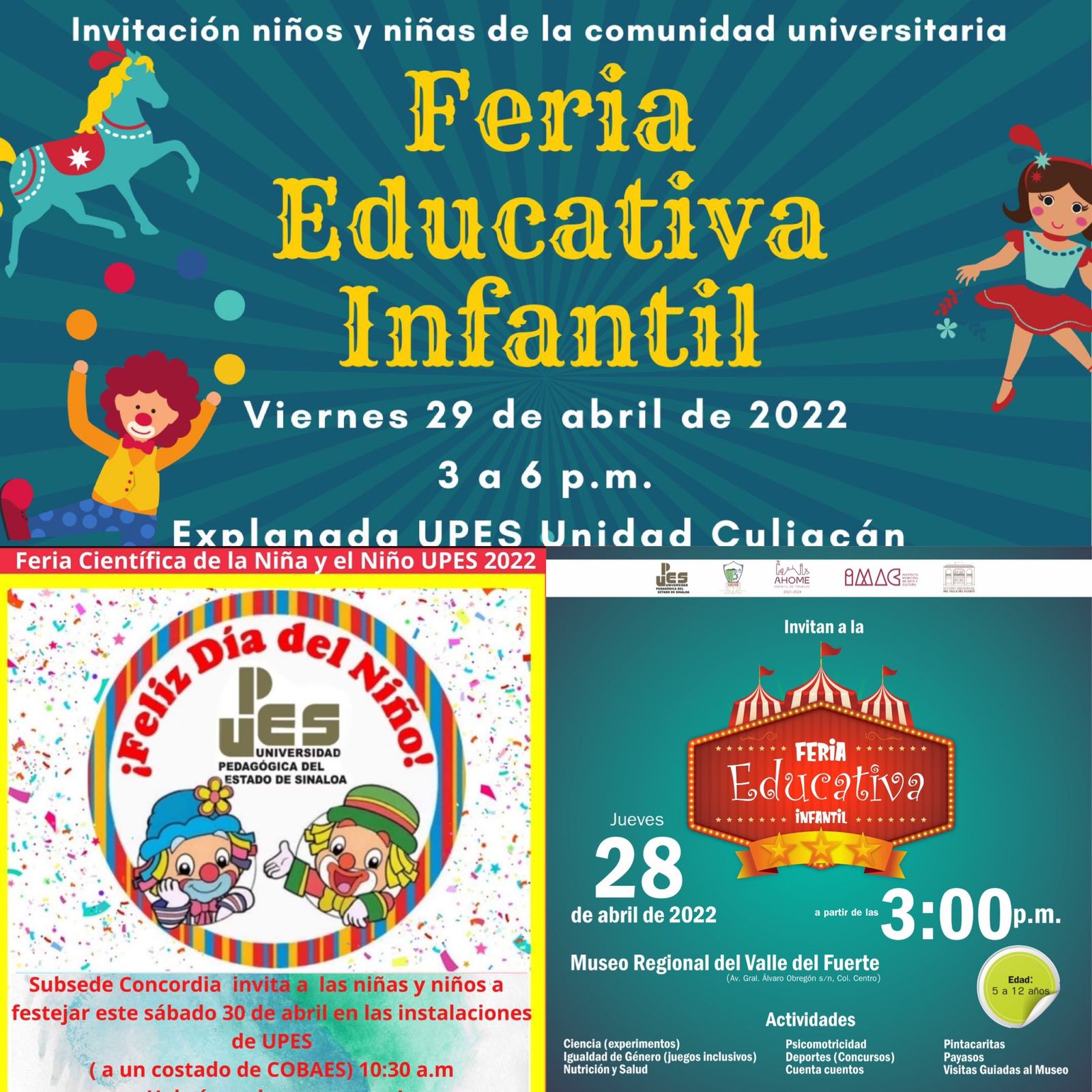 Upes tendrá Feria Educativa Infantil para celebrar a niñas y niños